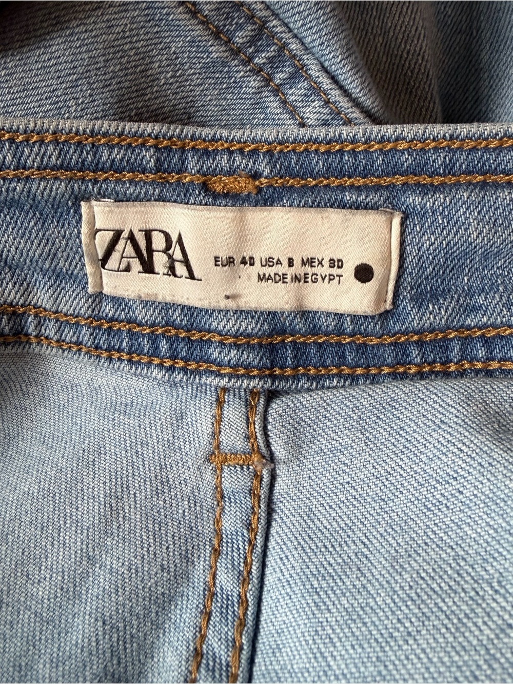 Zara High Rise Wide Leg Frayed Hem Cropped Jeans – Women’s US 8 - Picture 5 of 5